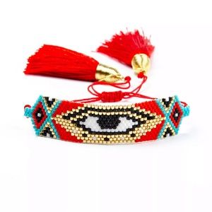 Fashion Evil Eye Bracelet Red